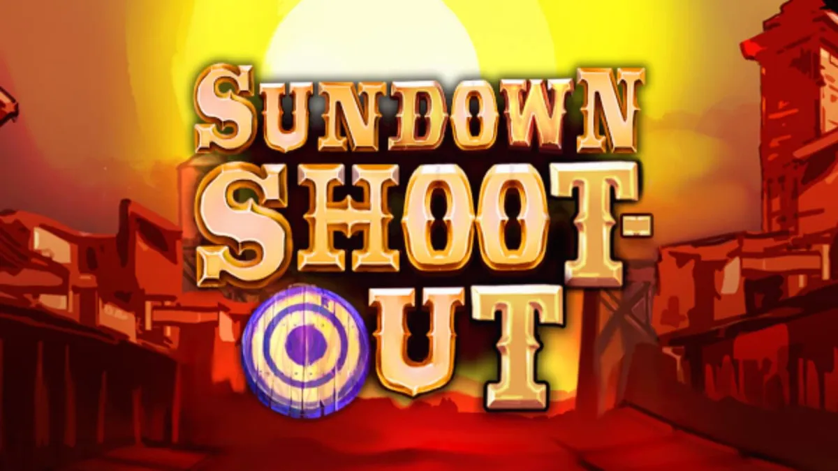 Sundown Shootout سلاٹ گیم کا ایکشن سے بھرپور منظر