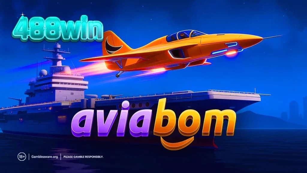 Aviabom گیم کا ایک متحرک منظر جس میں طیارہ اڑ رہا ہے